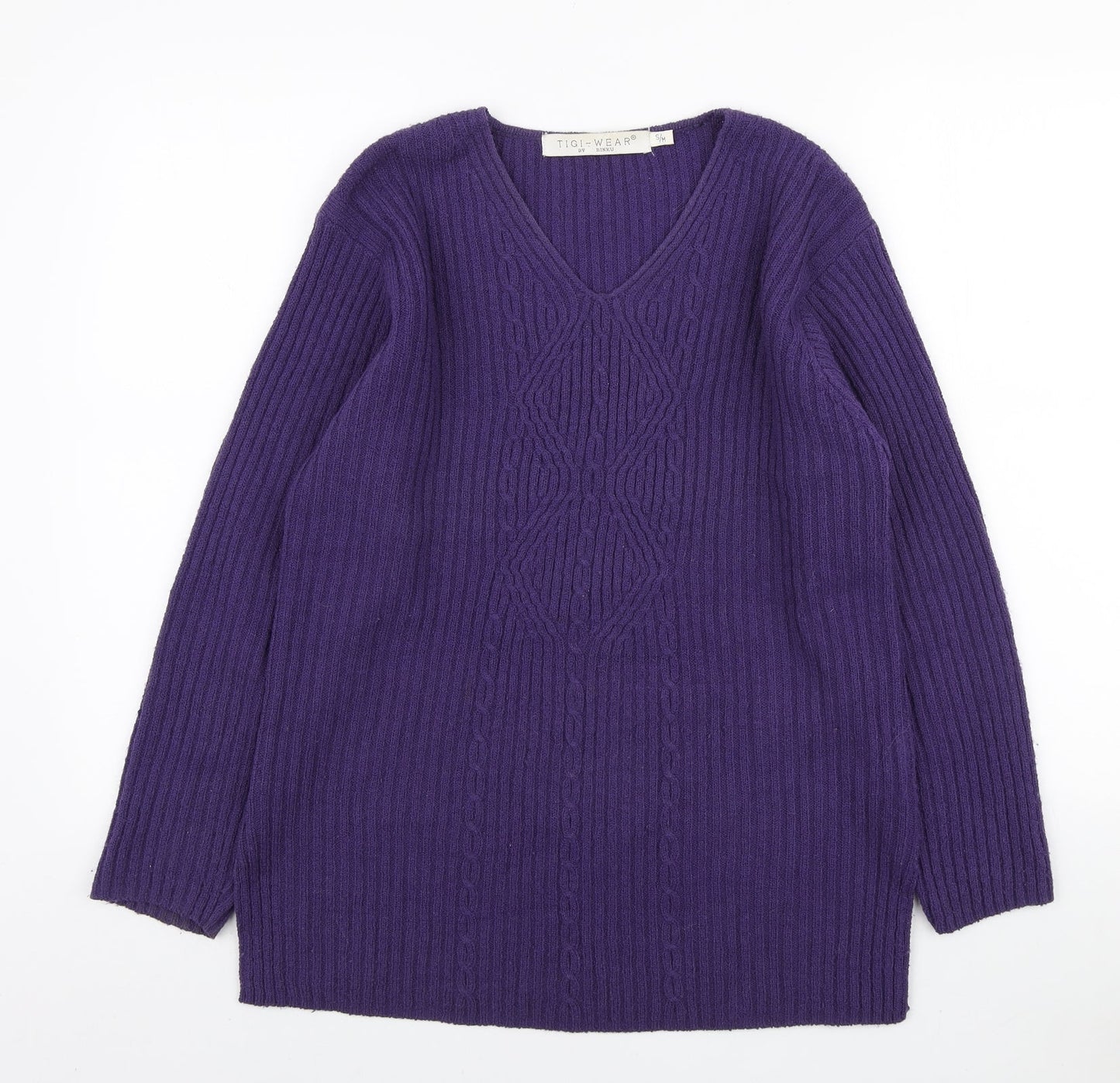 Womens UK Size S Tigi Purple Pullover Jumper