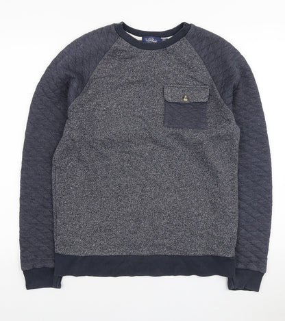 Topman Mens Blue Polyester Pullover Sweatshirt Size M