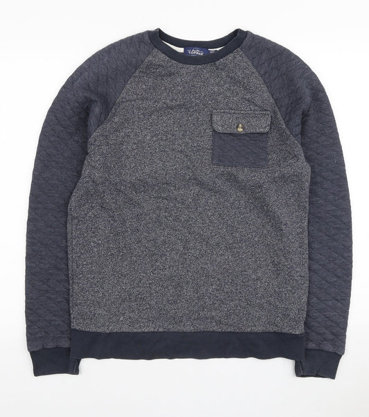 Topman Mens Blue Polyester Pullover Sweatshirt Size M