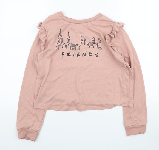Womens UK Size 12 Disney Pink Pullover Sweatshirt