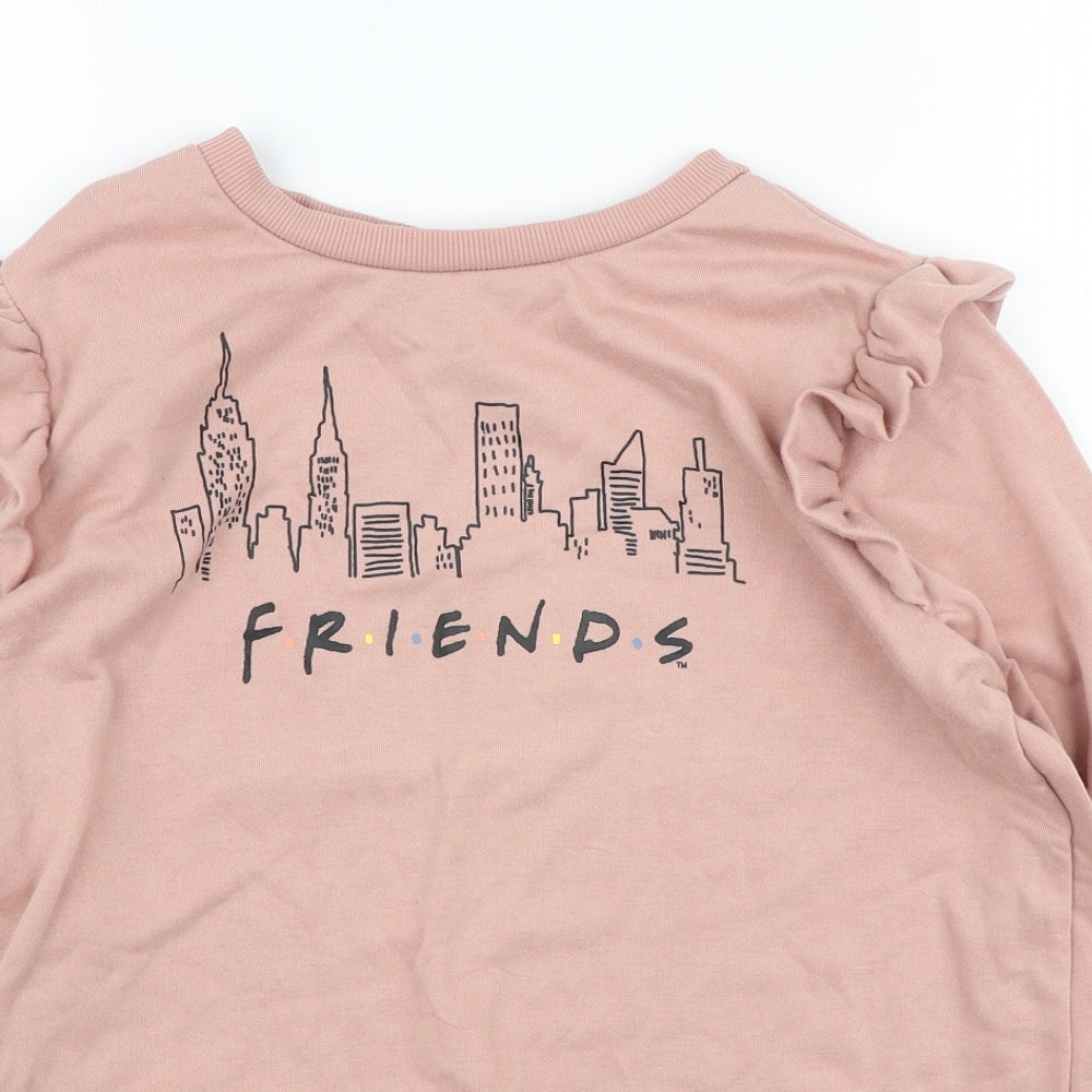 Womens UK Size 12 Disney Pink Pullover Sweatshirt