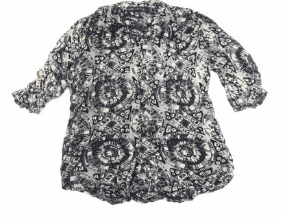 Womens UK Size L Zara Black Basic Blouse