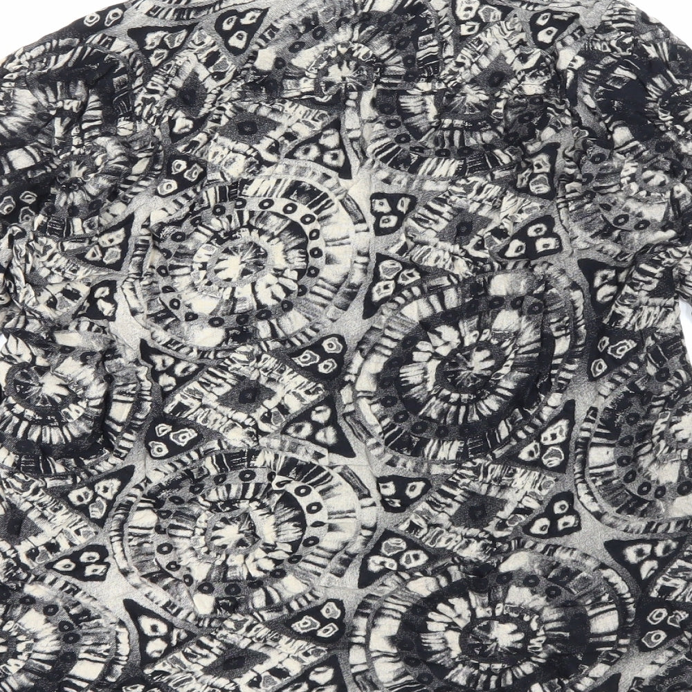 Womens UK Size L Zara Black Basic Blouse