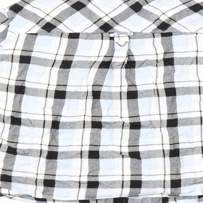 Womens UK Size 14 Marks and Spencer Blue Cropped Button-Up