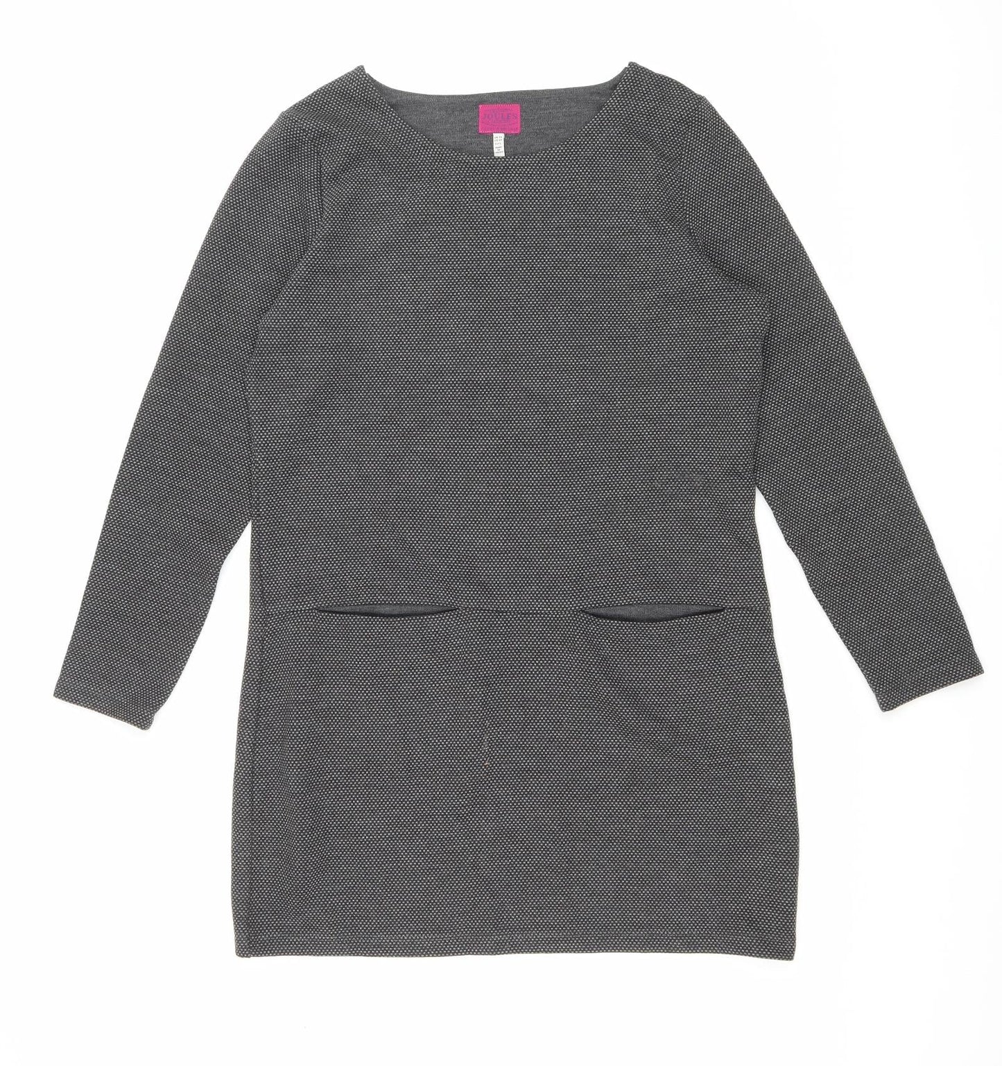 George Womens Grey Polyester Sheath Size 14 Round Neck Pullover