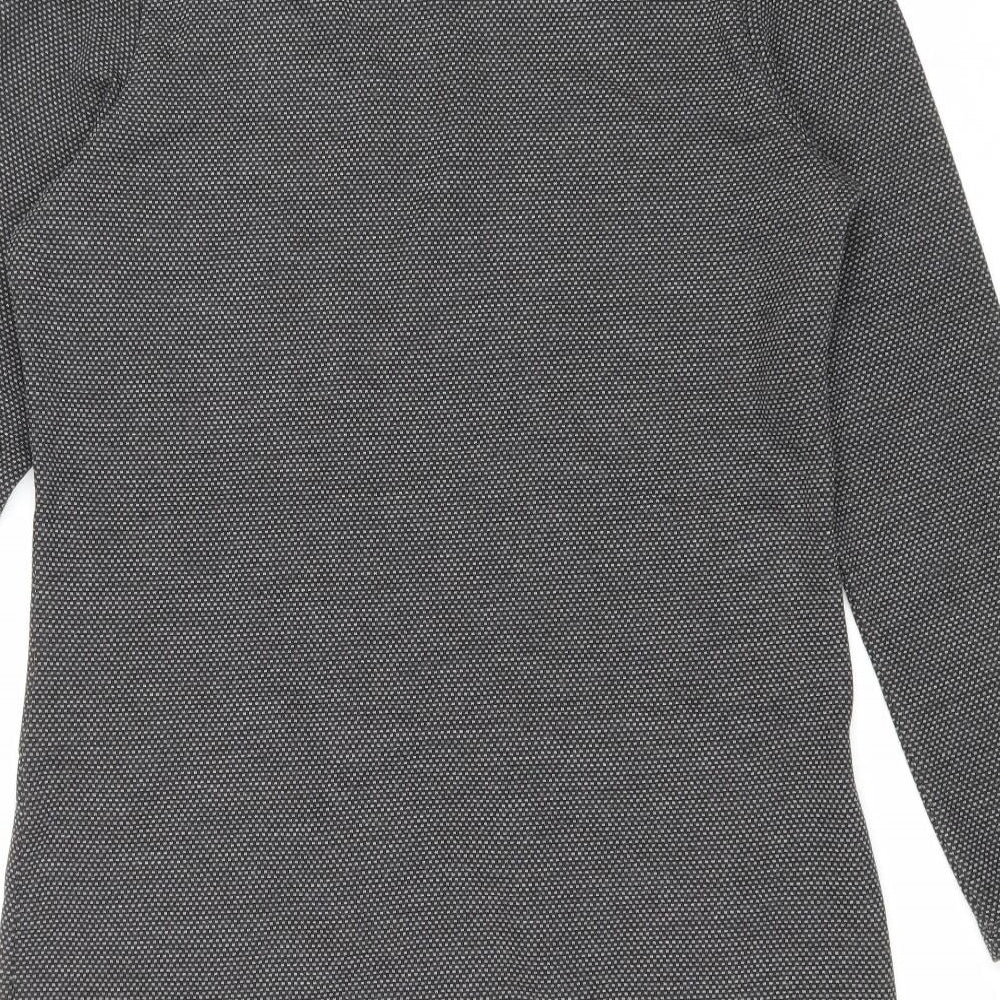 George Womens Grey Polyester Sheath Size 14 Round Neck Pullover