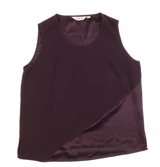Womens UK Size 20 Kaleidoscope Purple Basic Tank