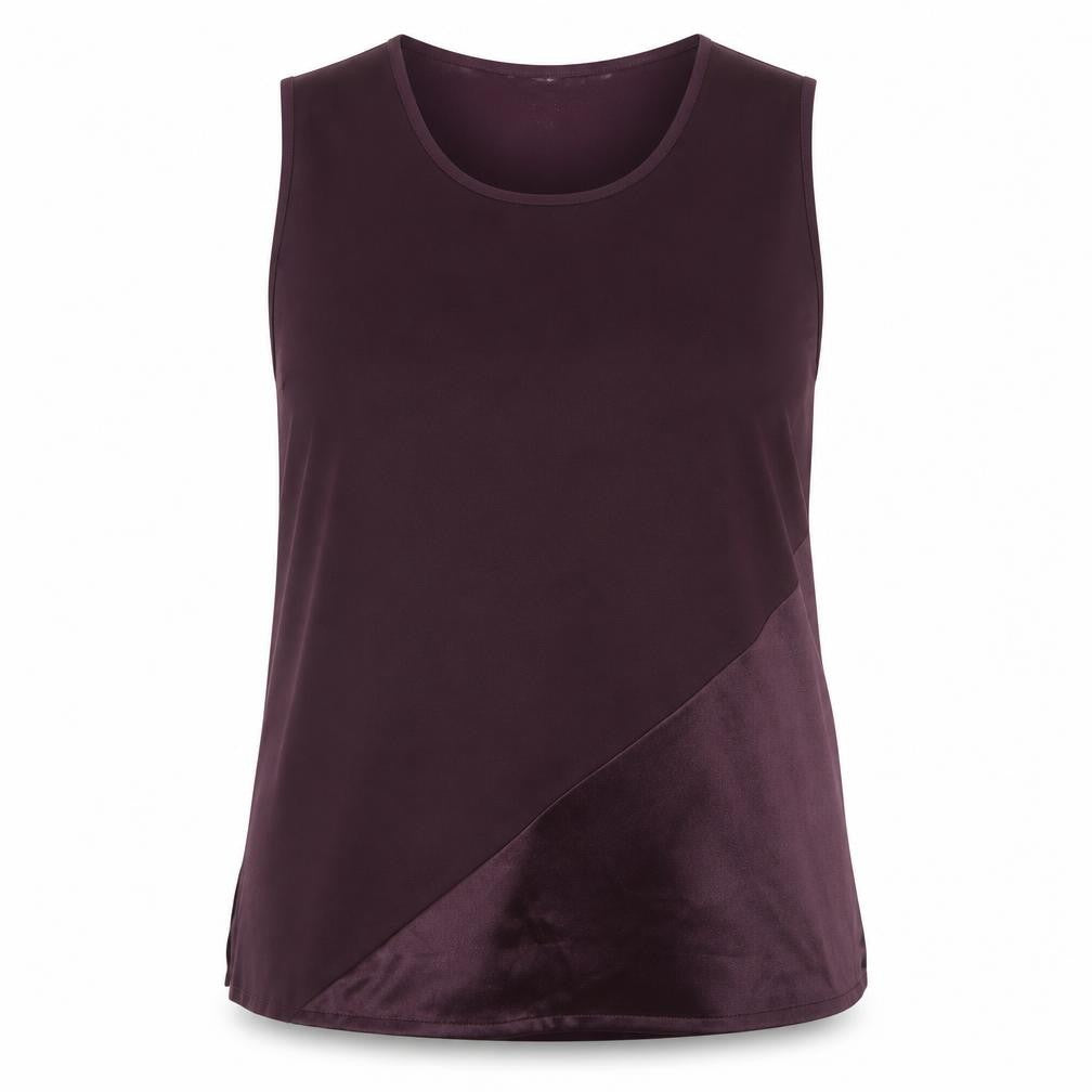 Womens UK Size 20 Kaleidoscope Purple Basic Tank