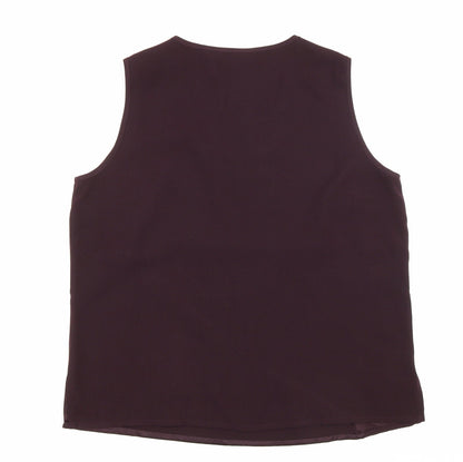 Womens UK Size 20 Kaleidoscope Purple Basic Tank