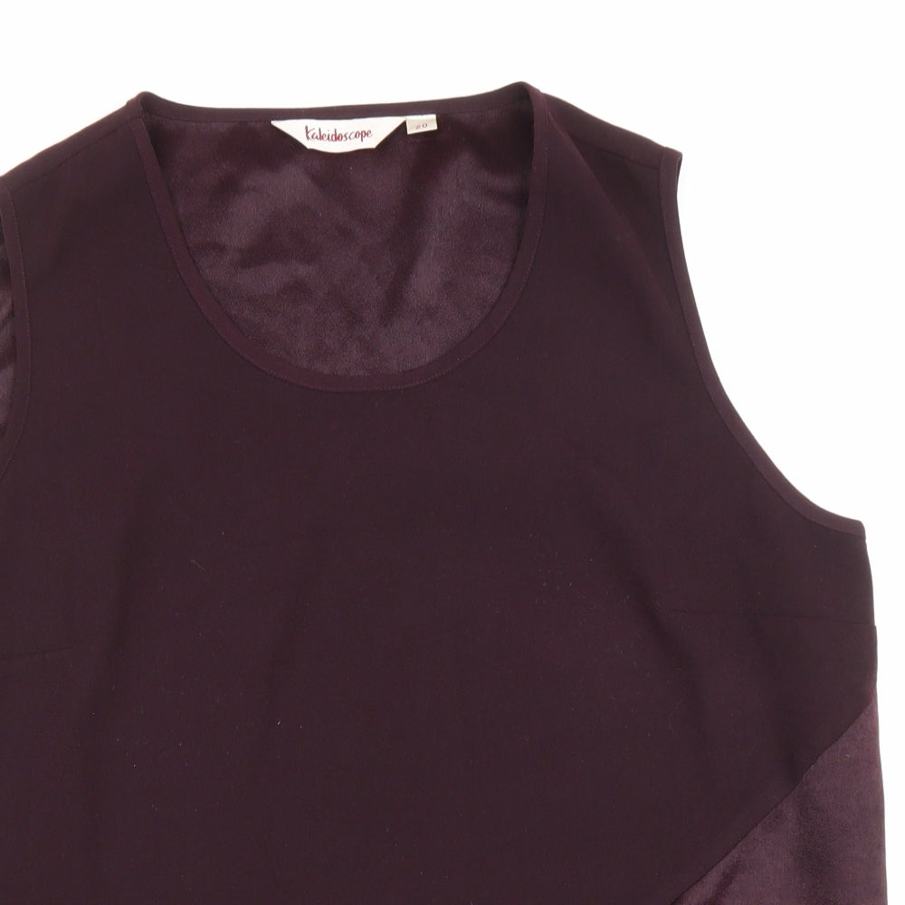 Womens UK Size 20 Kaleidoscope Purple Basic Tank