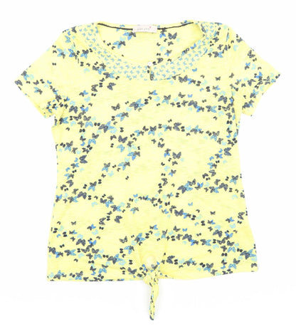Womens UK Size 8 Marks and Spencer Yellow Basic T-Shirt