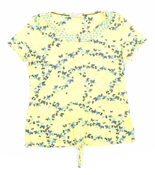 Womens UK Size 8 Marks and Spencer Yellow Basic T-Shirt