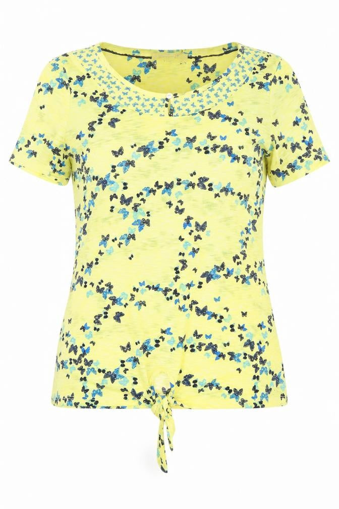 Womens UK Size 8 Marks and Spencer Yellow Basic T-Shirt