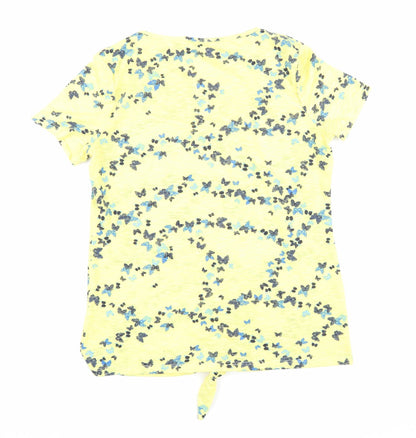 Womens UK Size 8 Marks and Spencer Yellow Basic T-Shirt