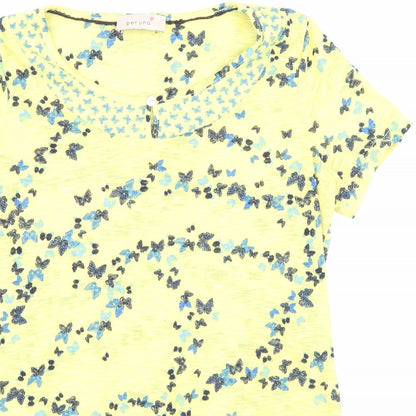 Womens UK Size 8 Marks and Spencer Yellow Basic T-Shirt