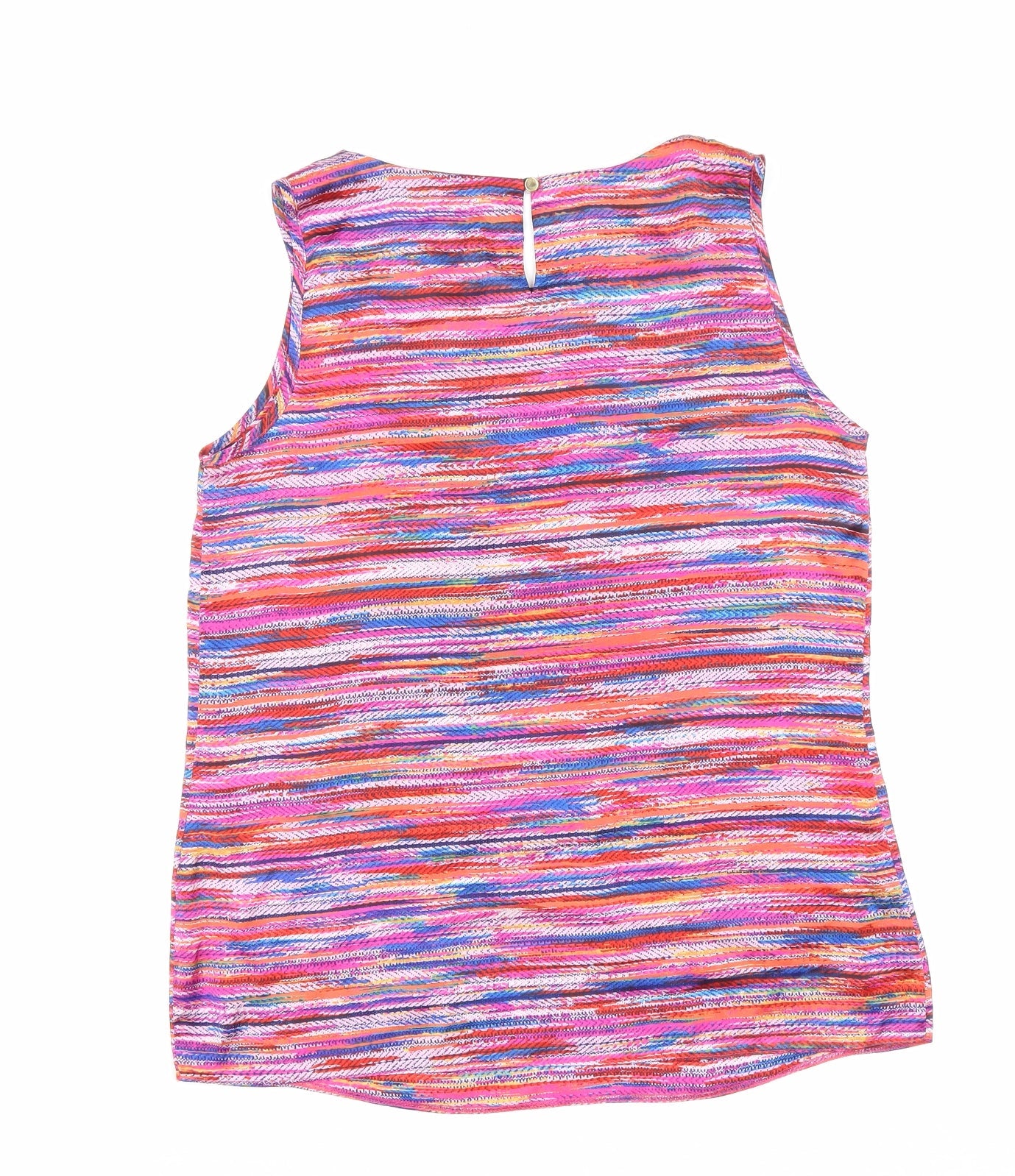 Paraphrase Womens Multicoloured Geometric Polyester Basic Tank Size S Scoop Neck