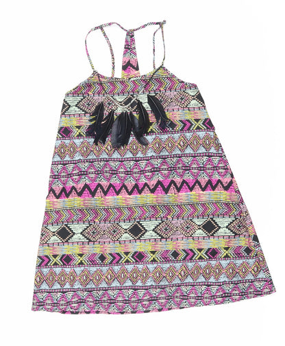 Womens UK Size 8 Ribbon Multicoloured Basic Tank