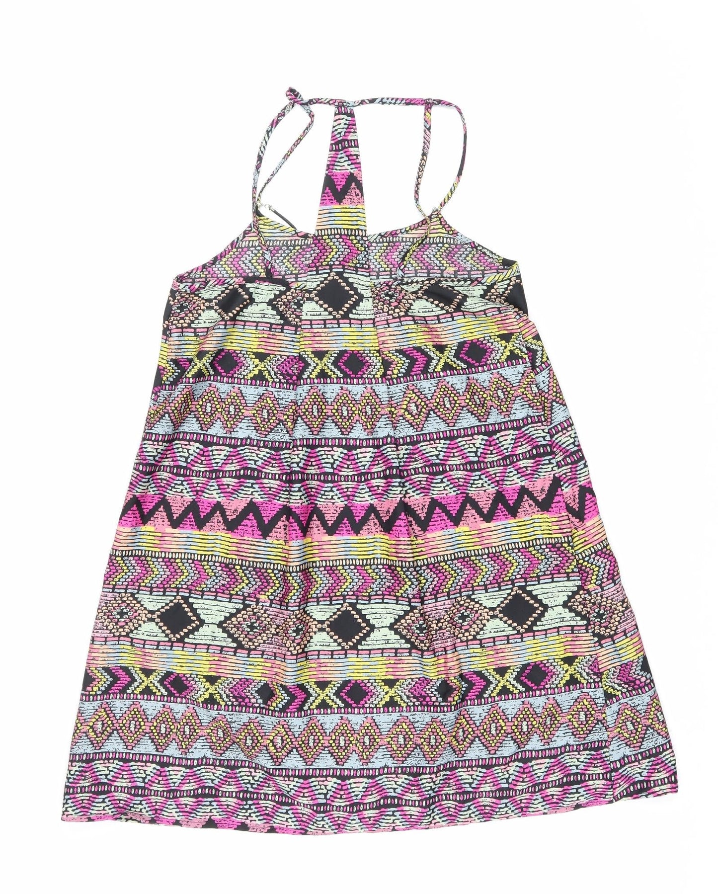 Womens UK Size 8 Ribbon Multicoloured Basic Tank