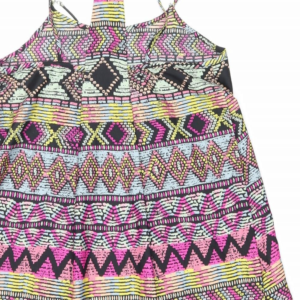 Womens UK Size 8 Ribbon Multicoloured Basic Tank