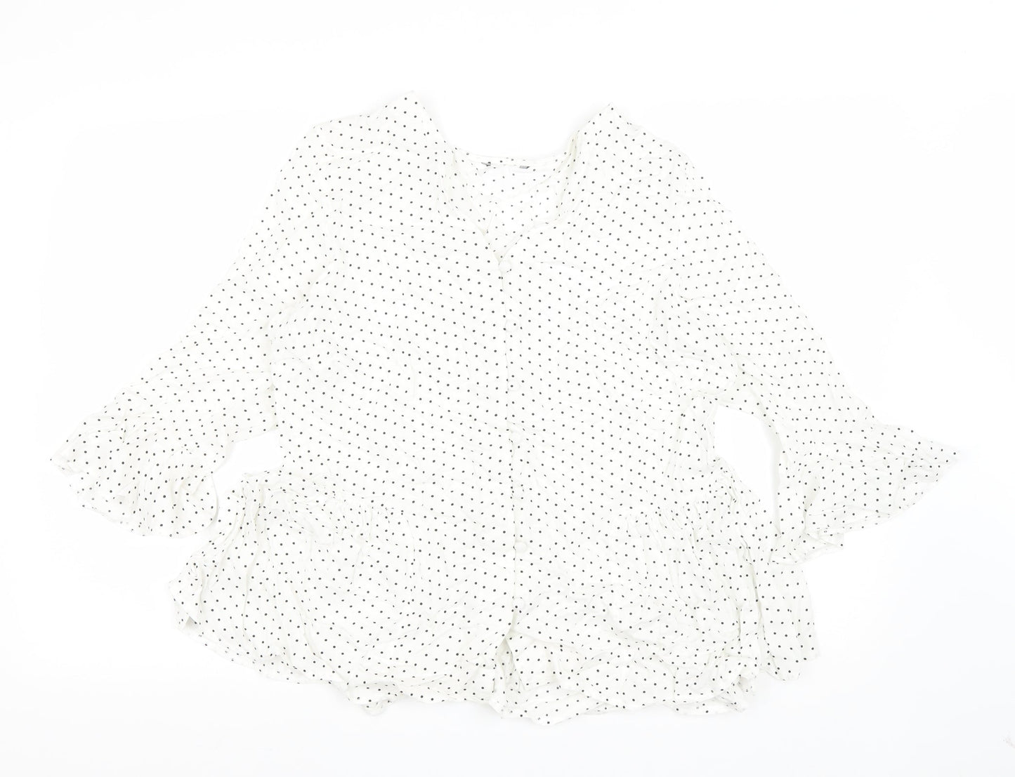 Womens UK Size 12 Preworn White Basic Blouse
