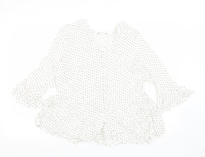 Womens UK Size 12 Preworn White Basic Blouse