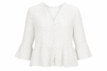 Womens UK Size 12 Preworn White Basic Blouse
