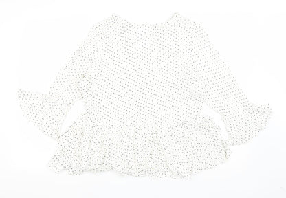 Womens UK Size 12 Preworn White Basic Blouse