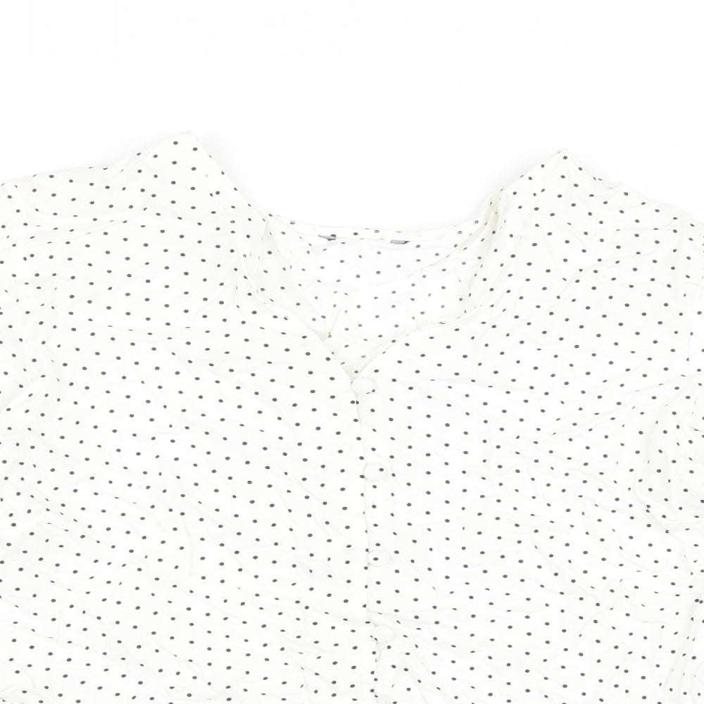 Womens UK Size 12 Preworn White Basic Blouse