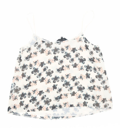 Womens UK Size 10 New Look Beige Basic Tank