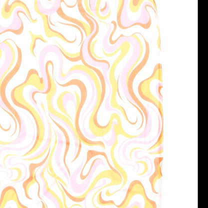 H&M Womens Multicoloured Geometric Polyester Straight & Pencil Skirt Size M Drawstring