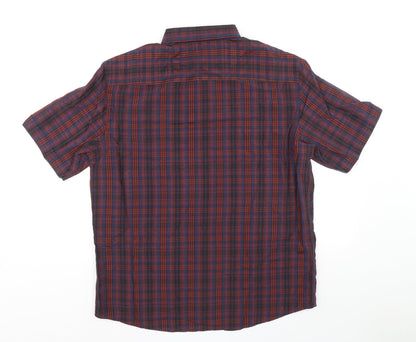Mens UK Size L Marks and Spencer Multicoloured  Button-Up Short Sleeve Casual Sh