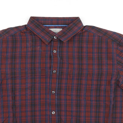 Mens UK Size L Marks and Spencer Multicoloured  Button-Up Short Sleeve Casual Sh