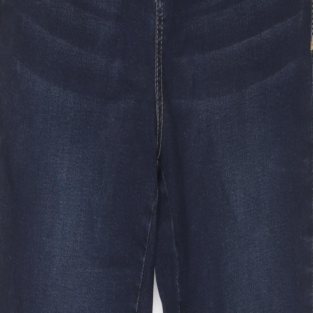 TU Womens Blue Cotton Mom Jeans Size 28 in L26 in Regular Zip