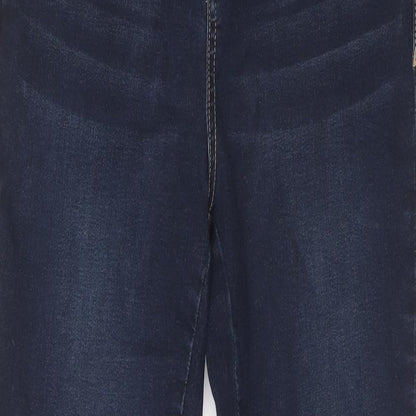 TU Womens Blue Cotton Mom Jeans Size 28 in L26 in Regular Zip