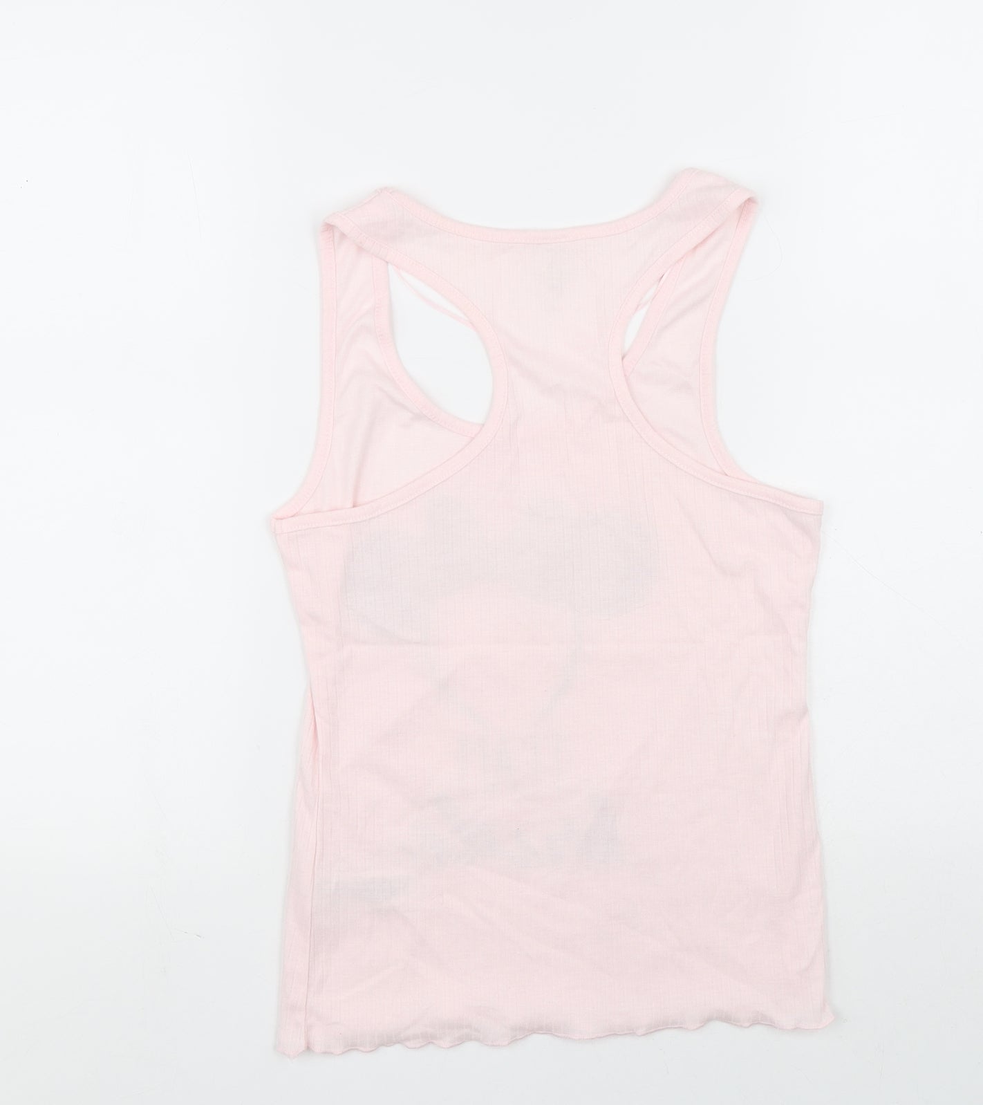 Disney Girls Pink Polyester Basic Tank Size 10-11 Years Scoop Neck Pullover - Team bride
