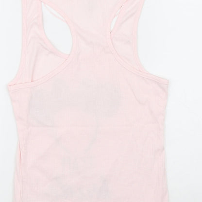Disney Girls Pink Polyester Basic Tank Size 10-11 Years Scoop Neck Pullover - Team bride