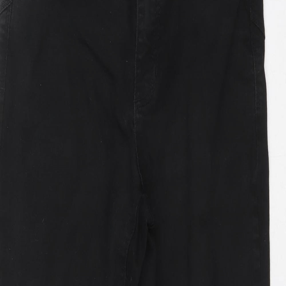 Marks and Spencer Womens Black Cotton Skinny Jeans Size 12 L26.5 in Regular Zip