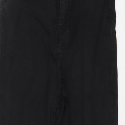 Marks and Spencer Womens Black Cotton Skinny Jeans Size 12 L26.5 in Regular Zip