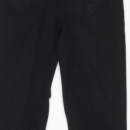 Marks and Spencer Womens Black Cotton Skinny Jeans Size 12 L26.5 in Regular Zip