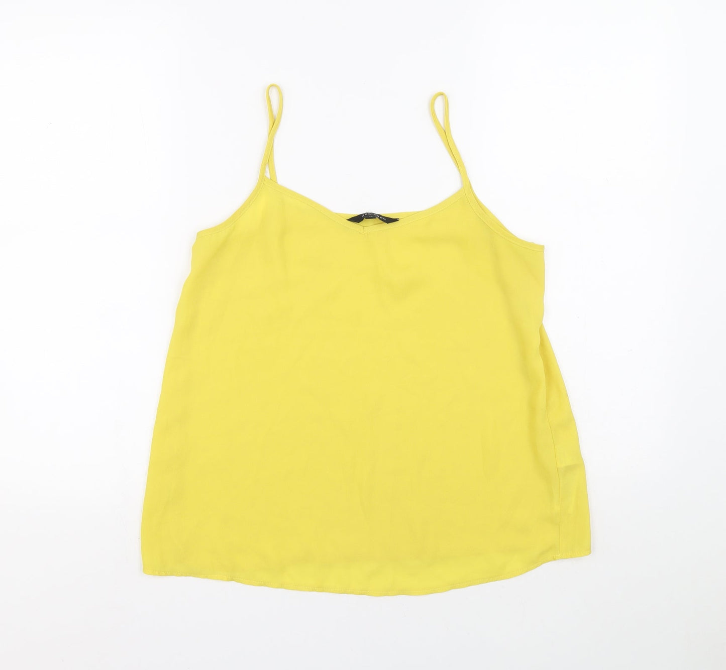 Womens UK Size 10 New Look Yellow Basic Blouse