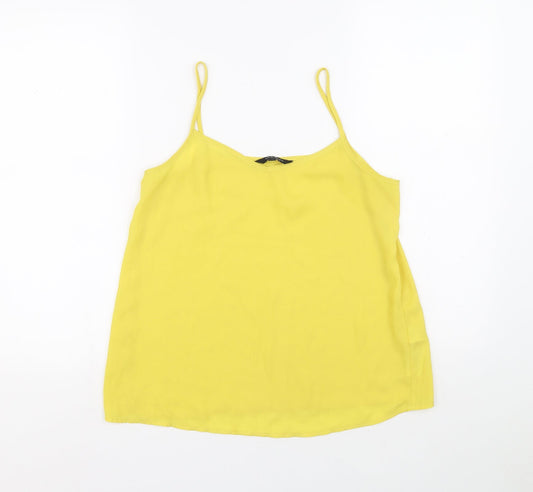 Womens UK Size 10 New Look Yellow Basic Blouse