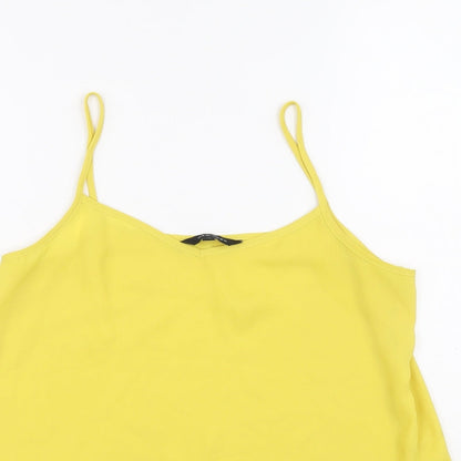 Womens UK Size 10 New Look Yellow Basic Blouse