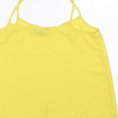 Womens UK Size 10 New Look Yellow Basic Blouse