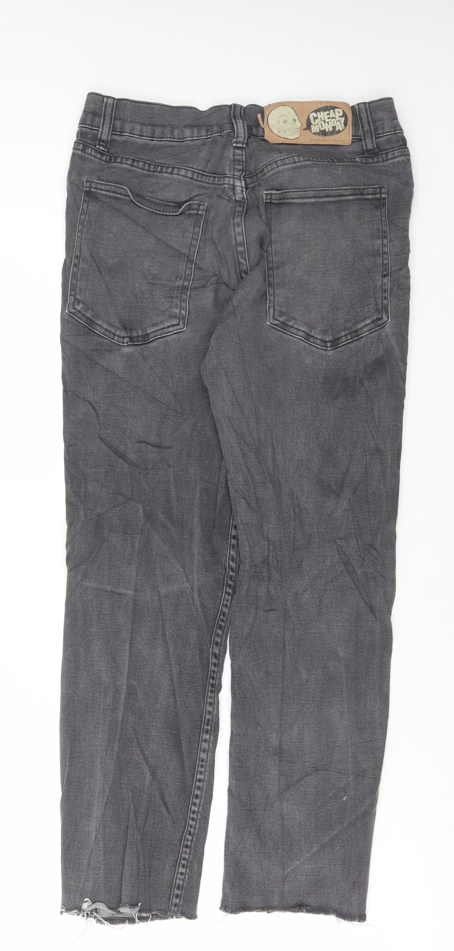 Cheap Monday Womens Grey Cotton Straight Jeans Size 30 in L26 in Regular Button