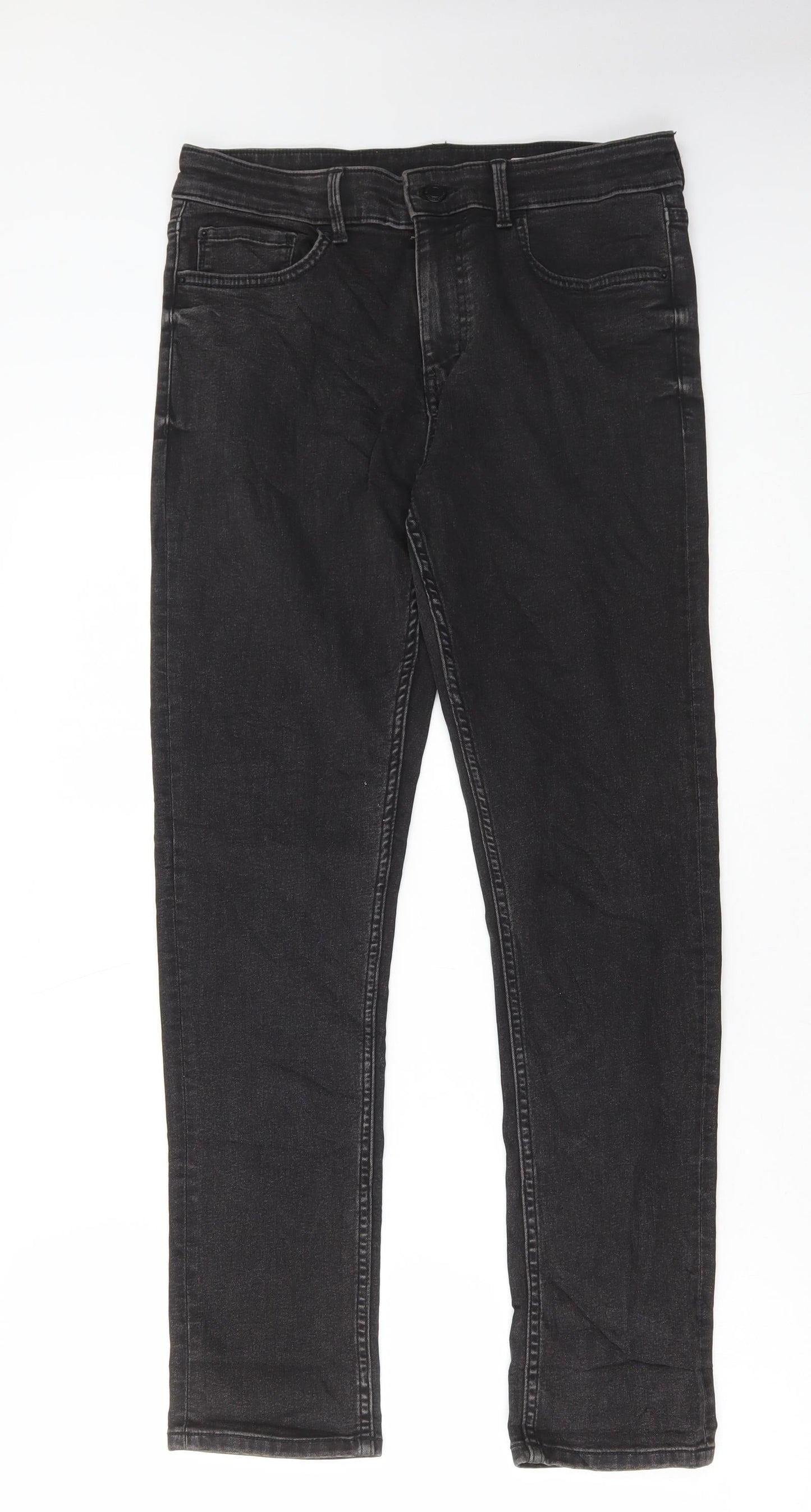 Womens UK Size 12 Marks and Spencer Regular Fit Skinny Grey Jeans