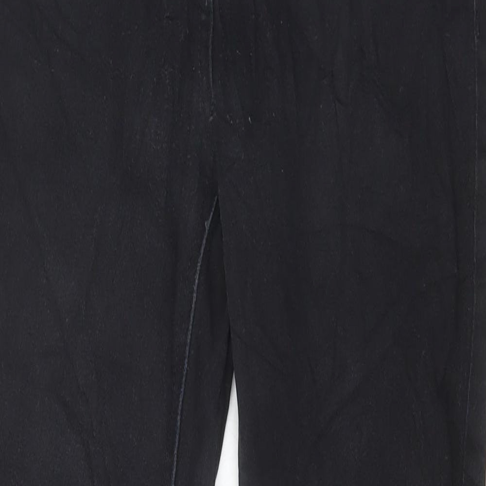 NEXT Womens Black Cotton Skinny Jeans Size 10 L28 in Regular Button