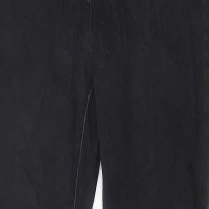 NEXT Womens Black Cotton Skinny Jeans Size 10 L28 in Regular Button