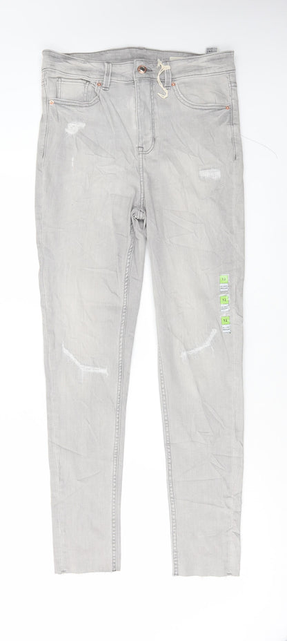 Womens UK Size 12 Marks and Spencer Regular Fit Skinny Grey Jeans