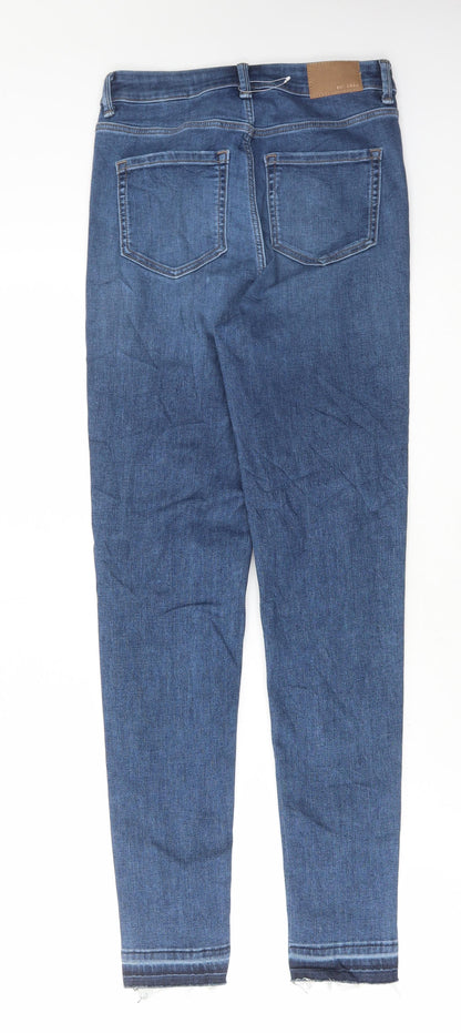 Marks and Spencer Womens Blue Cotton Skinny Jeans Size 8 L29 in Regular Button