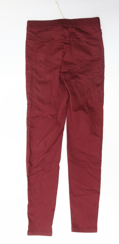 Womens UK Size 8 Marks and Spencer Regular Fit Flared Red Jeans